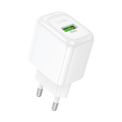 Адаптер HOCO CS52A USB, 3,0A, 18W, QC3.0, белый