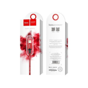 Кабель HOCO X14 Lightning, 1,0м, текстильный, чёрно-красный