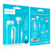 Наушники HOCO M124, внутриканальные, с микрофоном, белая (пакет)