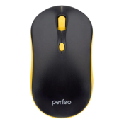 Мышь PERFEO PF-A4511 Mount, USB, 1600dpi, 4 кнопки, чёрно-жёлтая