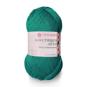 Блестящее лето (95% мерсериз. хлопок+5% метанит) 100гр. 380м №511 зелёнка