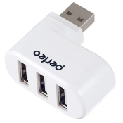 USB Разветвитель PERFEO PF-VI-H024, 3 порта, USB 2.0, белый