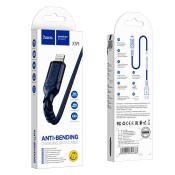 Кабель HOCO X59 Lightning, 1,0м, текстильный, синий