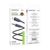 Кабель AUX BOROFONE BL20 Jack3,5 - Lightning, M-M, 1,0м, черный