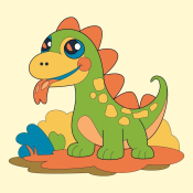 Рхд-003 Картина по номерам Lori на холсте 20х20 детская "Весельчак"