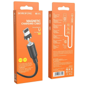 Кабель BOROFONE BX41 Lightning, 1,0м, магнитный, чёрный