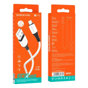 Кабель BOROFONE BX79 MicroUSB, 2,4A, 1,0м, силикон, белый