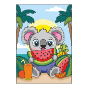 Ркн-134 Картина по номерам Lori для малышей 20х30 "Праздничный пикник"