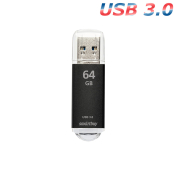 Флеш-карта SMARTBUY 64GB V-Cut, USB 3.0, черная