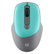 Мышь DEFENDER Feam MM-296, беспроводная, USB, 1600dpi, бесшумная, мятная
