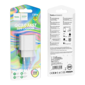 Адаптер HOCO C109A USB, 3,0A, 18W, QC3.0, белый