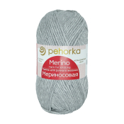 Мериносовая  (50% меринос+50% акрил) 100гр. 200м №386 св.серый меланж