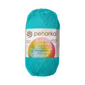 Детский хлопок (100% мерсеризованный хлопок) 100гр. 330м №223 светлая бирюза