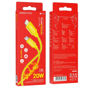 Кабель BOROFONE BX95 Type-C - Lightning, PD20W, 3,0A, силикон, 1,0м, золото