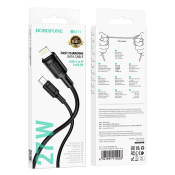 Кабель BOROFONE BX111 Type-C - Lightning, PD27W, 3,0A, 1,0м, чёрный