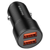 АЗУ BOROFONE BZ19 2 USB, 2,4A, металл. корпус, чёрный
