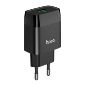 Адаптер HOCO  C72Q USB, 3,0A, 18W, QC3.0, черный