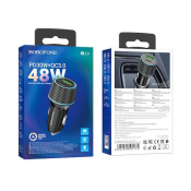 АЗУ BOROFONE BZ21 1 USB + Type-C, 3,0A, QC3.0, 18W+PD30W, подсветка, чёрный