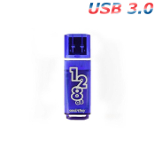 Флеш-карта SMARTBUY 128GB Glossy, USB 3.0, темно-синяя