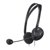 Наушники DEFENDER Aura 102 накладные, с микрофоном, чёрные