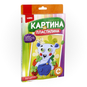 ПзПл-003 Картина из пластилина "Мишка сладкоежка"