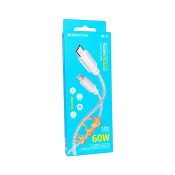 Кабель BOROFONE BX95 Type-C - Type-C, PD60W, 3,0A, силикон, 1,0м, серебро