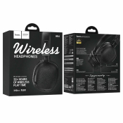 Наушники HOCO W64 Bluetooth 5.4, беспроводные, накладные, с микрофоном, иск.кожа, чёрные