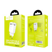 Адаптер HOCO  C37A USB, 2,4A, белый