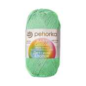 Детский хлопок (100% мерсеризованный хлопок) 100гр. 330м №411 мята Детский хлопок (100% мерсеризованный хлопок) 100гр. 330м №411 мята