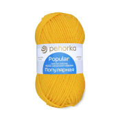 Популярная (50% шерсть + 50% высокообъёмный акрил) 100гр. 133м №012 желток