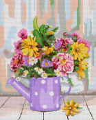 АМ-137 Алмазная мозаика Lori 40х50 "Цветы в лейке"