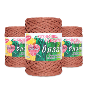 Шнур-пряжа "Я люблю вязать" (100% полиэфир) 3мм, 150гр. 100м, терракотовый
