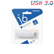 Флеш-карта SMARTBUY 16GB Clue, USB 3.0, белая