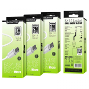 Кабель BOROFONE BX14 MicroUSB, 1,0м, белый