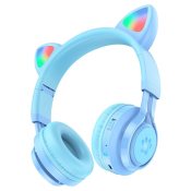 Наушники HOCO W39 CAT Bluetooth, беспроводные, полноразмерные, голубые