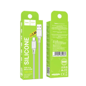 Кабель HOCO X101 MicroUSB, 1,0м, 2,4A, силикон, серый
