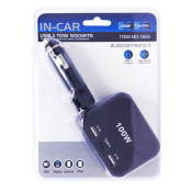 Разветвитель в авто Olesson 1655/A5455 (100W), 2 гнезда + 2 USB + Type-C