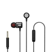 Наушники PERFEO Shot внутриканальные, с микрофоном, металл, чёрные