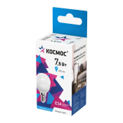 Лампа э/сб КОСМОС LED 7,5W/60W E14 4500К 590лм шар