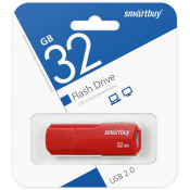 Флеш-карта SMARTBUY 32GB Clue, USB 2.0, красная