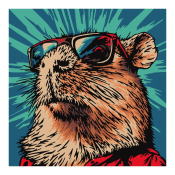 Ркн-144 Картина по номерам Lori для малышей картон 20х20 "Крутая капибара"