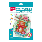 АМК-009 Алмазная мозаика Lori детская 15х20 "Цветочные качели" (неполное заполнение)