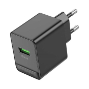 Адаптер BOROFONE BAS12A USB, 3,0A, 18W, QC3.0, черный
