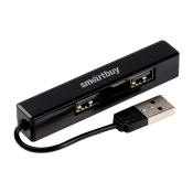USB Разветвитель SMARTBUY SBHA-408-K, 4 порта, USB 2.0, черный