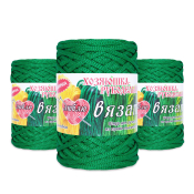 Шнур-пряжа "Я люблю вязать" (100% полиэфир) 3мм, 150гр. 100м, зеленый
