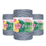 Шнур-пряжа "Я люблю вязать" (100% полиэфир) 3мм, 150гр. 100м, джинсовый