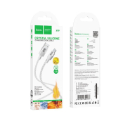 Кабель HOCO X99 Type-C, 1,0м, 3,0A, прозрачный силикон, серый