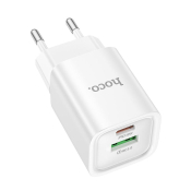 Адаптер HOCO C149A USB + Type-C, 3,0A, 18W, QC 3.0, PD30W, белый