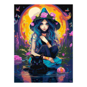Кпн-402 Картина по номерам Lori 40х50 "Маленькая ведьма"