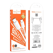 Кабель HOCO X88 Type-C - Type-C, 1,0м, PD60W, белый